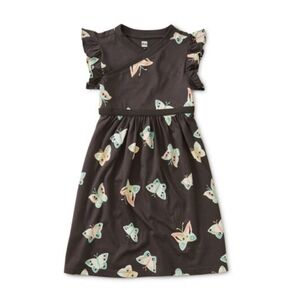 Tea Collection Girls Butterfly Wrap Neck Dress size 4